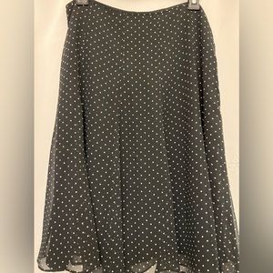 Black with white polka dots